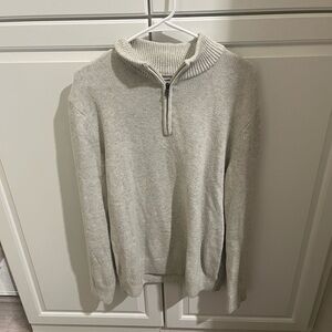 Sonoma Cream Half-Zip Ribbed Knit Pullover